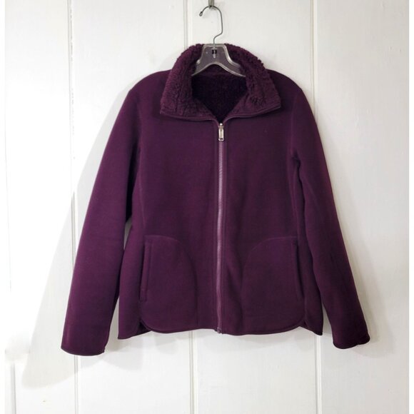 Weatherproof Reversible Fleece Zip Front Purple Jacket - Picture 5 of 5